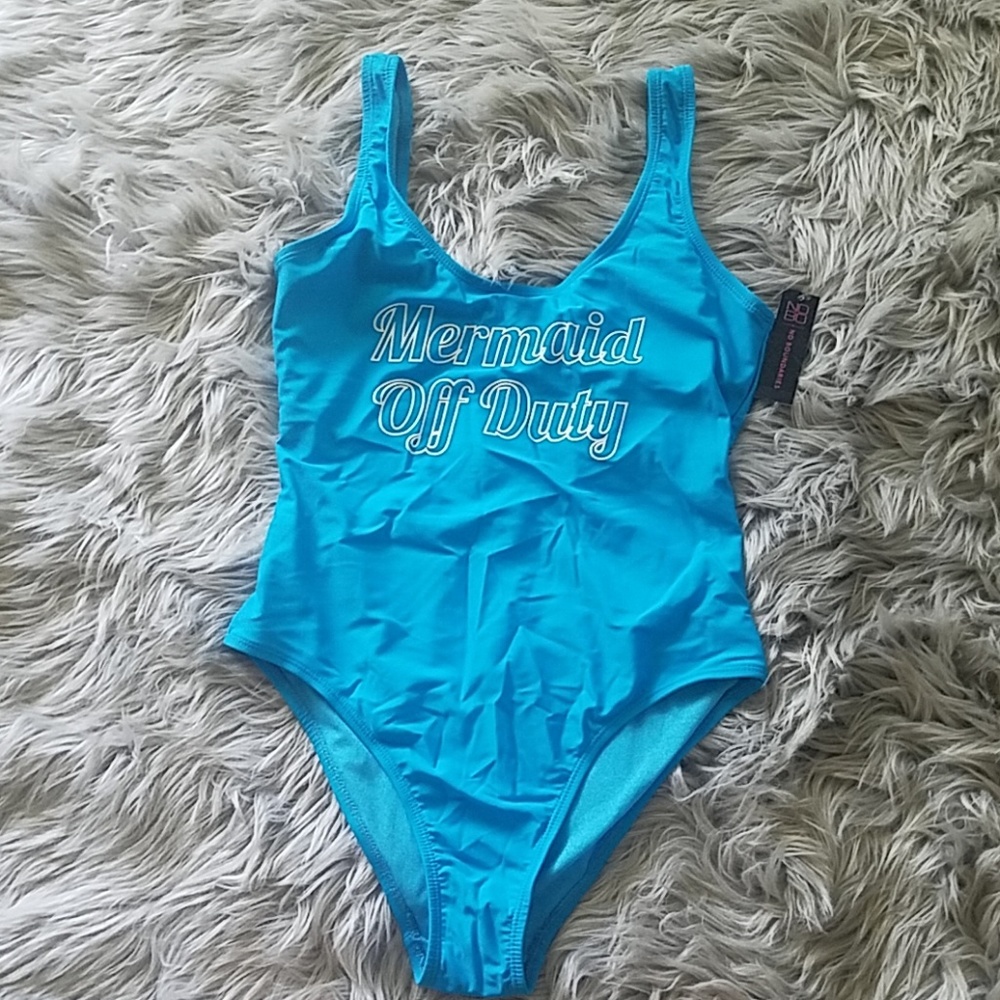 NwT blue one piece swimsuit